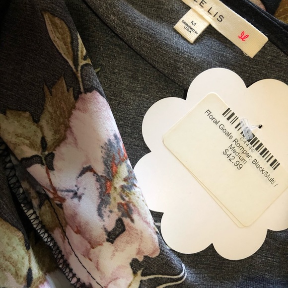 Black Floral Romper - Picture 3 of 3